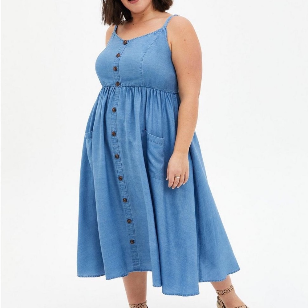 Torrid Chambray Sleeveless Dress